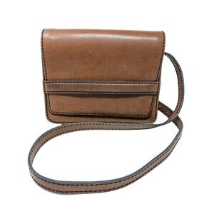 Madewell Albury Cognac Brown Leather Crossbody Bag